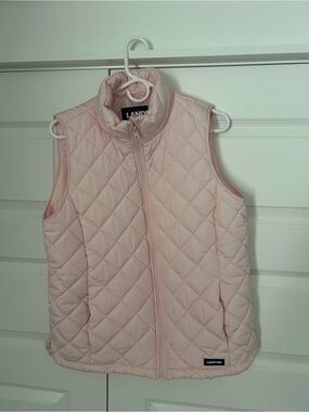 Lands' End Light Pink Quilted Women’s Vest